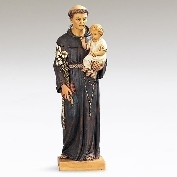 Saint Anthony with Child statue is a striking piece of religious art
